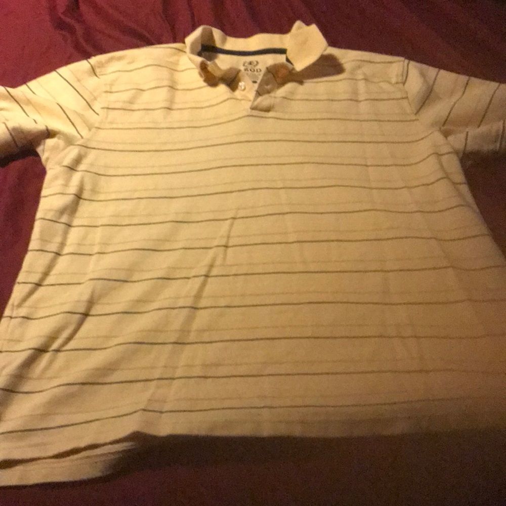 Izod yellow Striped Polo Shirt sz. Large